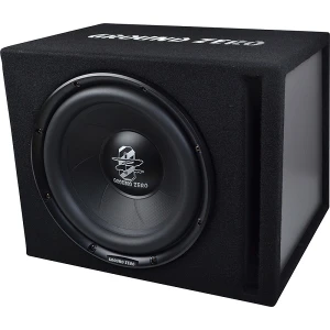 Subwoofer za auto zvukove u kućištu, visokokvalitetni audio sustav.