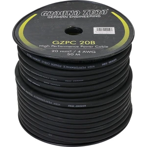 Kabel za napajanje Ground Zero GZPC 20B, 1 metar, visokih performansi.