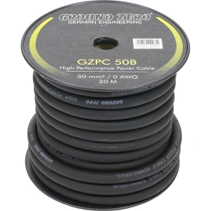 Kabel za napajanje Ground Zero GZPC 50B, 1 metar, visokoučinkoviti power kabel.