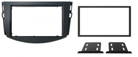 Maska za Toyota RAV4 (2006-2013) 2 din, aluminijska i čvrsta za ugradnju audio sustava.