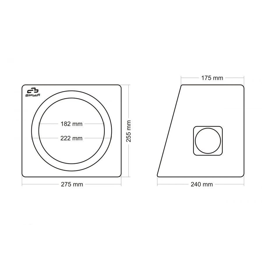 Prijenosna kutija za subwoofer od 20cm, idealna za optimalan zvuk i kompresiju.
