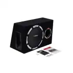 Vibe SLICKV12-V2 subwoofer u kutiji za auto audio sustav.
