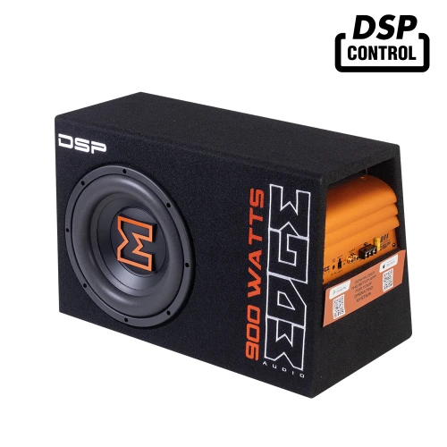 Subwoofer s aktivnim pojačalom Edge EDBX10ADSP-E3 za snažan bass u automobilu.