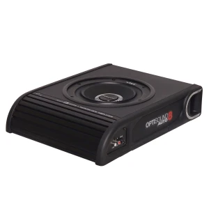 Aktivni subwoofer u kutiji Vibe OPTISOUNDAUTO8A-V2 za snažno bas zvuk.
