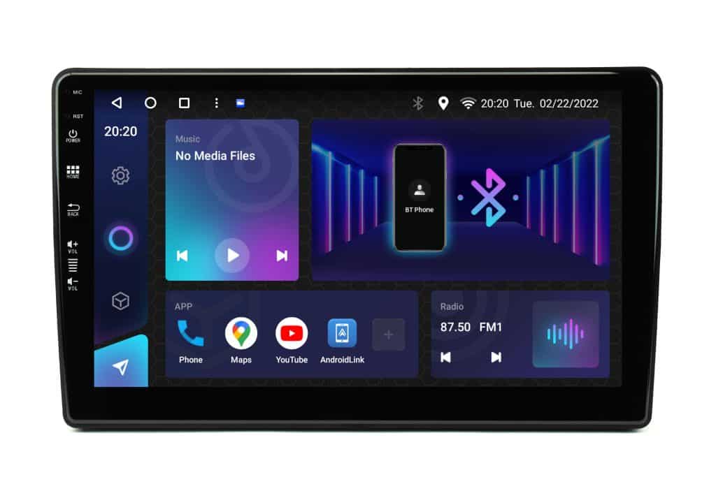 Android autoradio za Ford Transit Custom FL s 10-inčnim ekranom i Bluetooth povezivanjem.