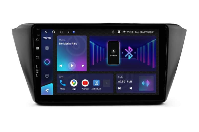 Android autoradio za Škoda Fabia Mk3 s 9-inčnim zaslonom, 4GB RAM-a i 64GB memorije za vrhunsku zaba.
