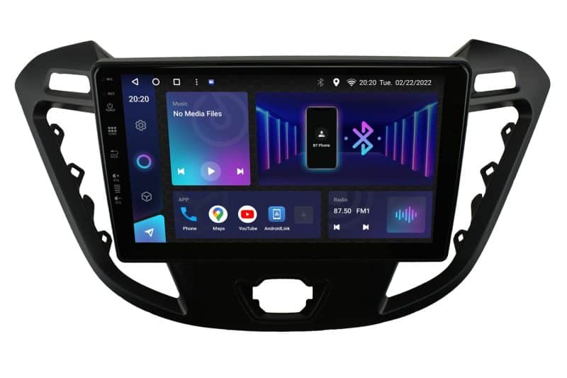 Android autoradio za Ford Transit Custom, 9" ekran, 2GB RAM, 32GB memorije, navigacija i Bluetooth.
