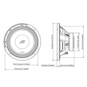 Alpine S2-W12D2 subwoofer za snažno bas zvukove.