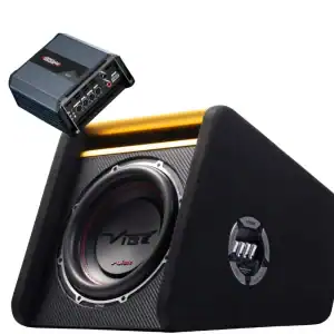 Visoki kvalitet zvučnog sustava za automobile, uključujući snažni subwoofer i pojačalo.