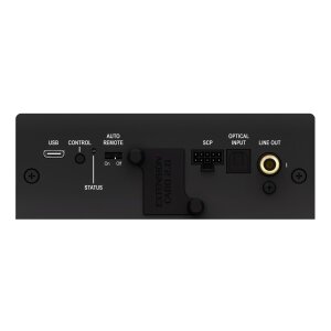 Audio pojačalo s USB, optičkim ulazom i Line Out priključcima za auto zvuk.