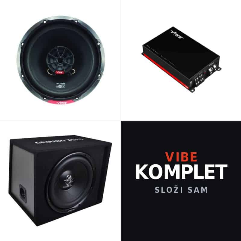 Auto zvučni sustav Vibe komplet s subwooferom i pojačalom.