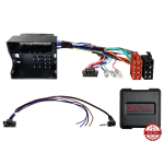 Auto audio adapter with wiring harness for car audio systems.