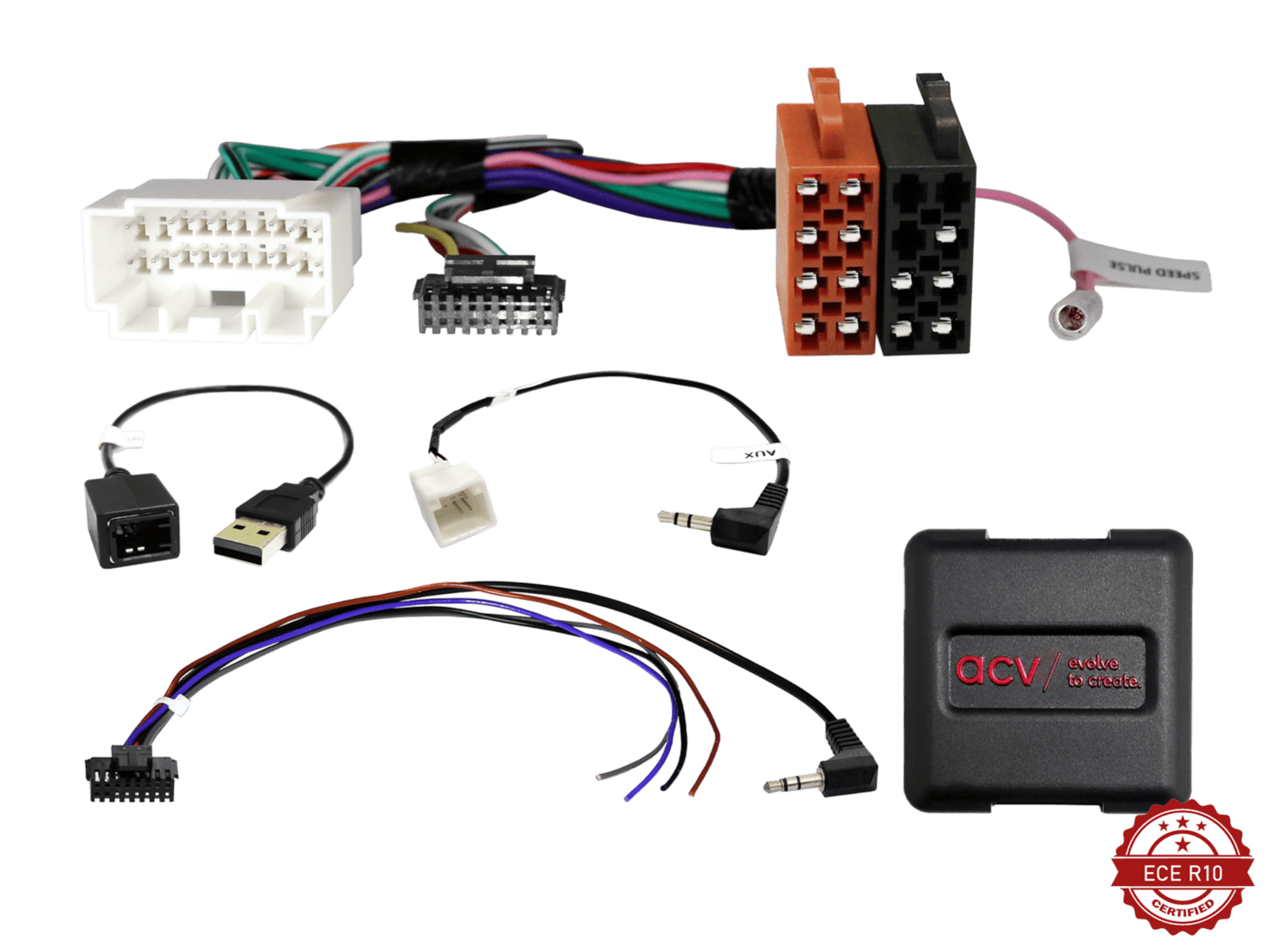 Razni auto audio priključci i moduli za instalaciju u vozila.