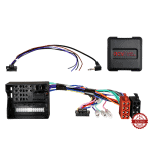 Auto audio sustav s kabelima i modulom za instalaciju u vozilo.