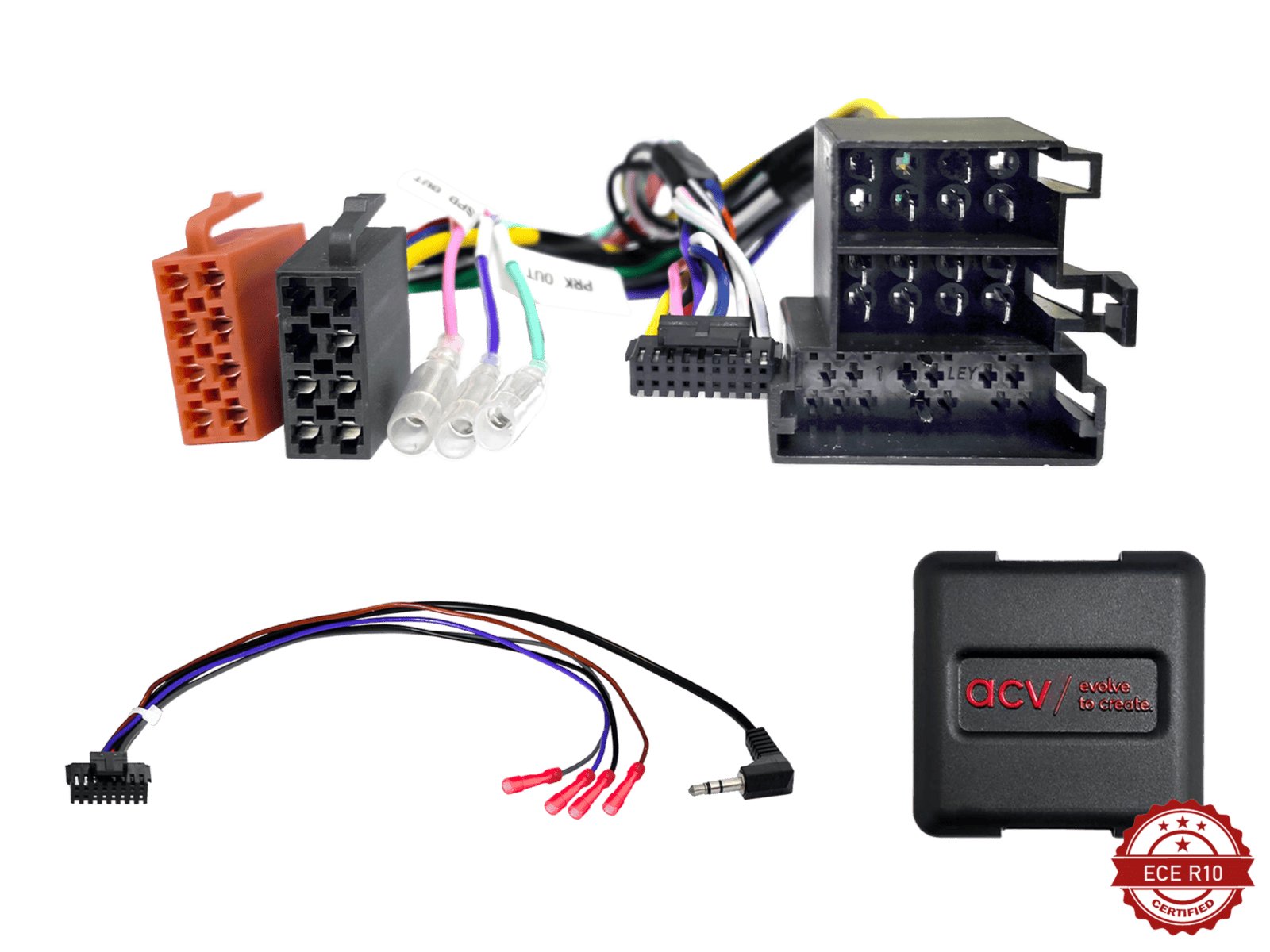 Auto audio kabelski set za instalaciju u vozilu, priključci i adapteri.