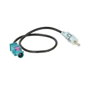 Fakra adapter za auto audio sustave, 150 Ohm, crno-bijeli dizajn.