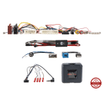 Skup auto audio kabelskih konektora i uređaja za instalaciju.