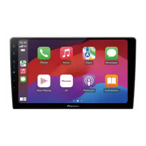 Digitalni multimedijalni uređaj za automobil s ekranom i kontrolama.