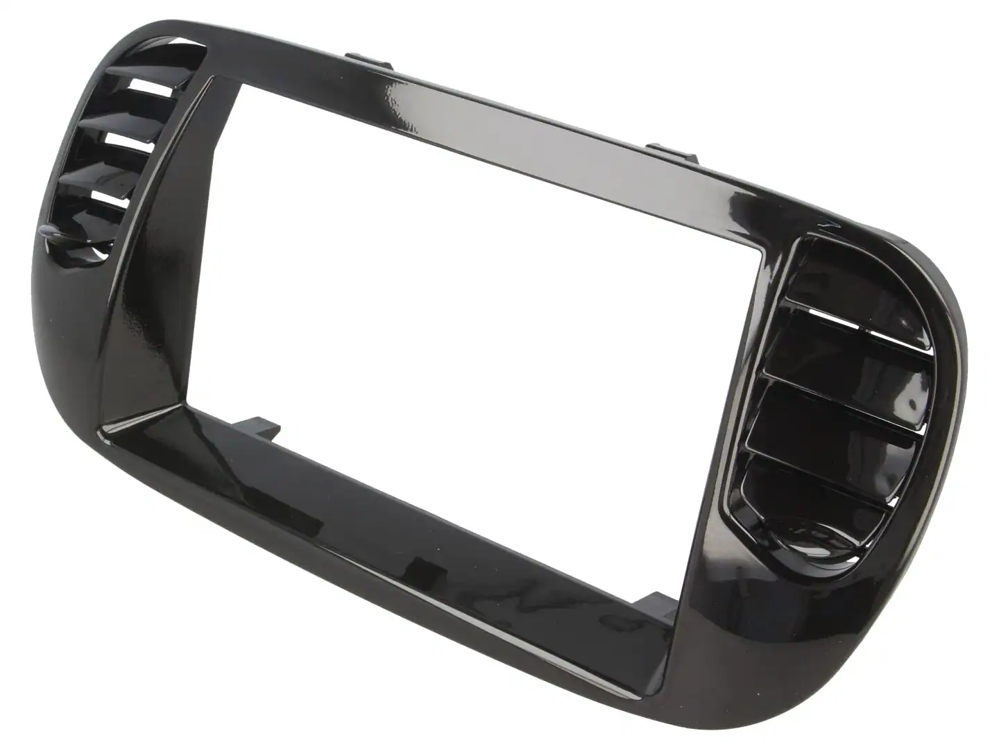 Crni okvir za auto radio s ventilacijskim otvorima.