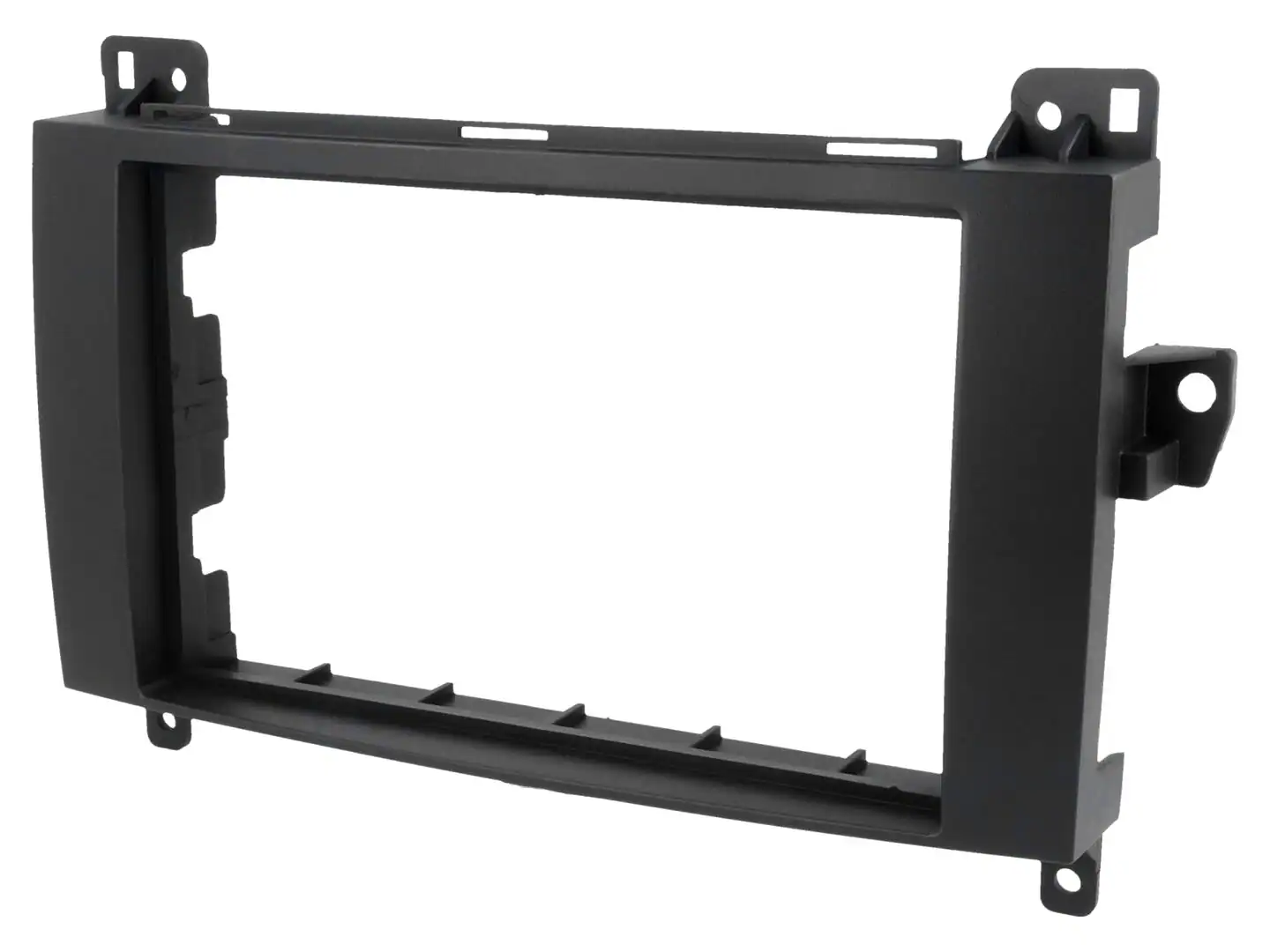 Auto radio okvir za instalaciju u vozilo, crni, za standardne dimenzije.