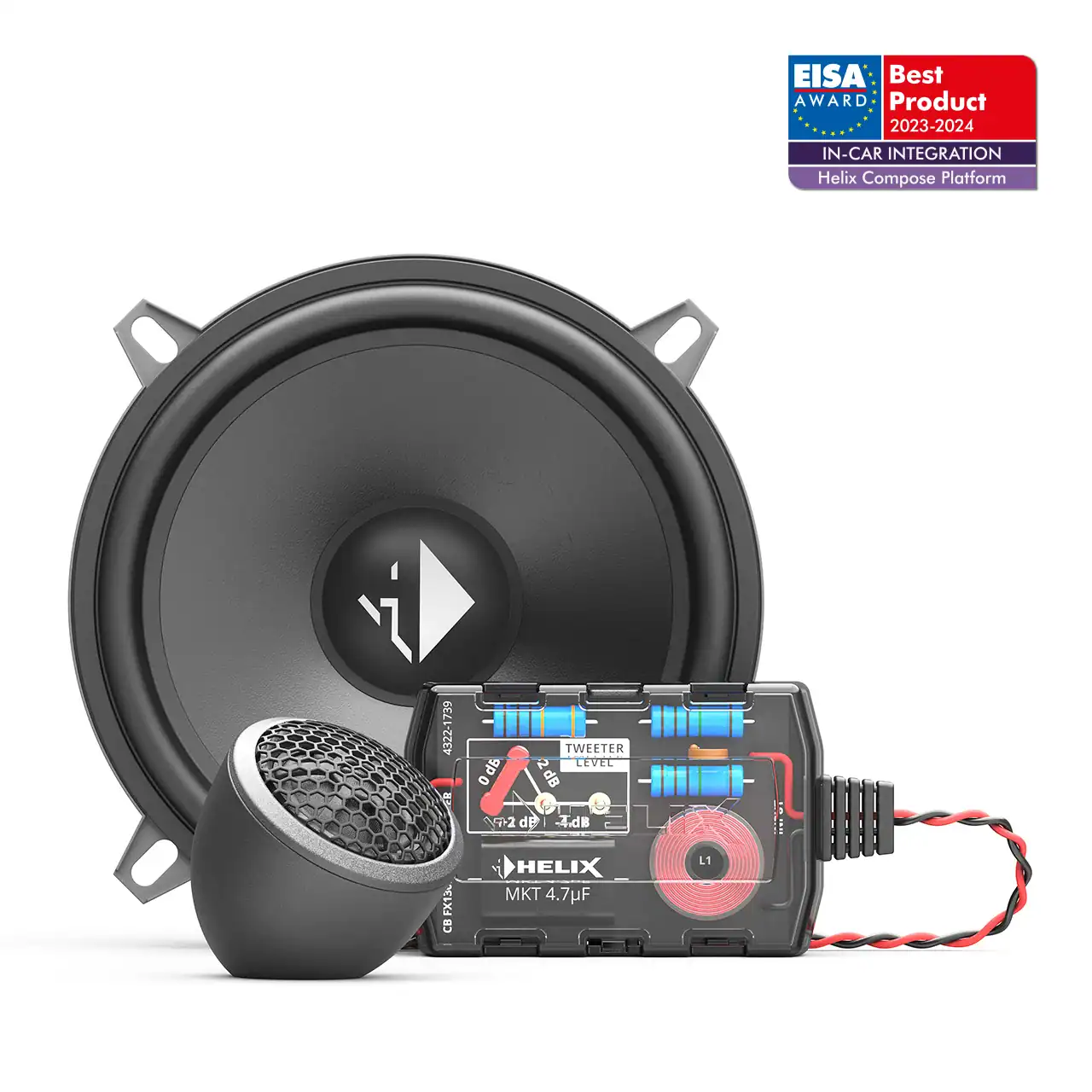 Auto zvučnik i pojačalo za car audio sustav.