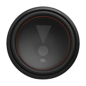JBL auto subwoofer s upozorenjem na vrhu i snažnim zvukom.