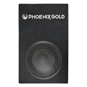 Phoenix Gold ZX18PBS subwoofer u kućištu za auto zvučnik.