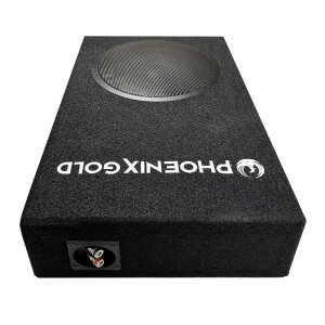 Subwoofer Phoenix Gold ZX18PBS u kutiji za auto zvuk.