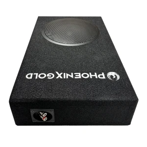 Subwoofer Phoenix Gold ZX18PBS u kutiji za auto zvuk.