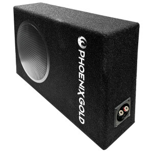 Subwoofer Phoenix Gold ZX18PBS u kutiji za snažan zvuk automobila.