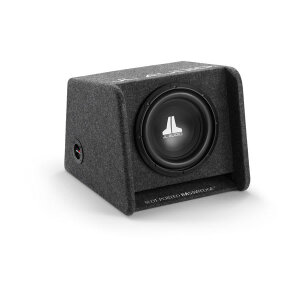 Subwoofer u kutiji JL Audio CP110-W0v3 za snažan bass u vozilu.