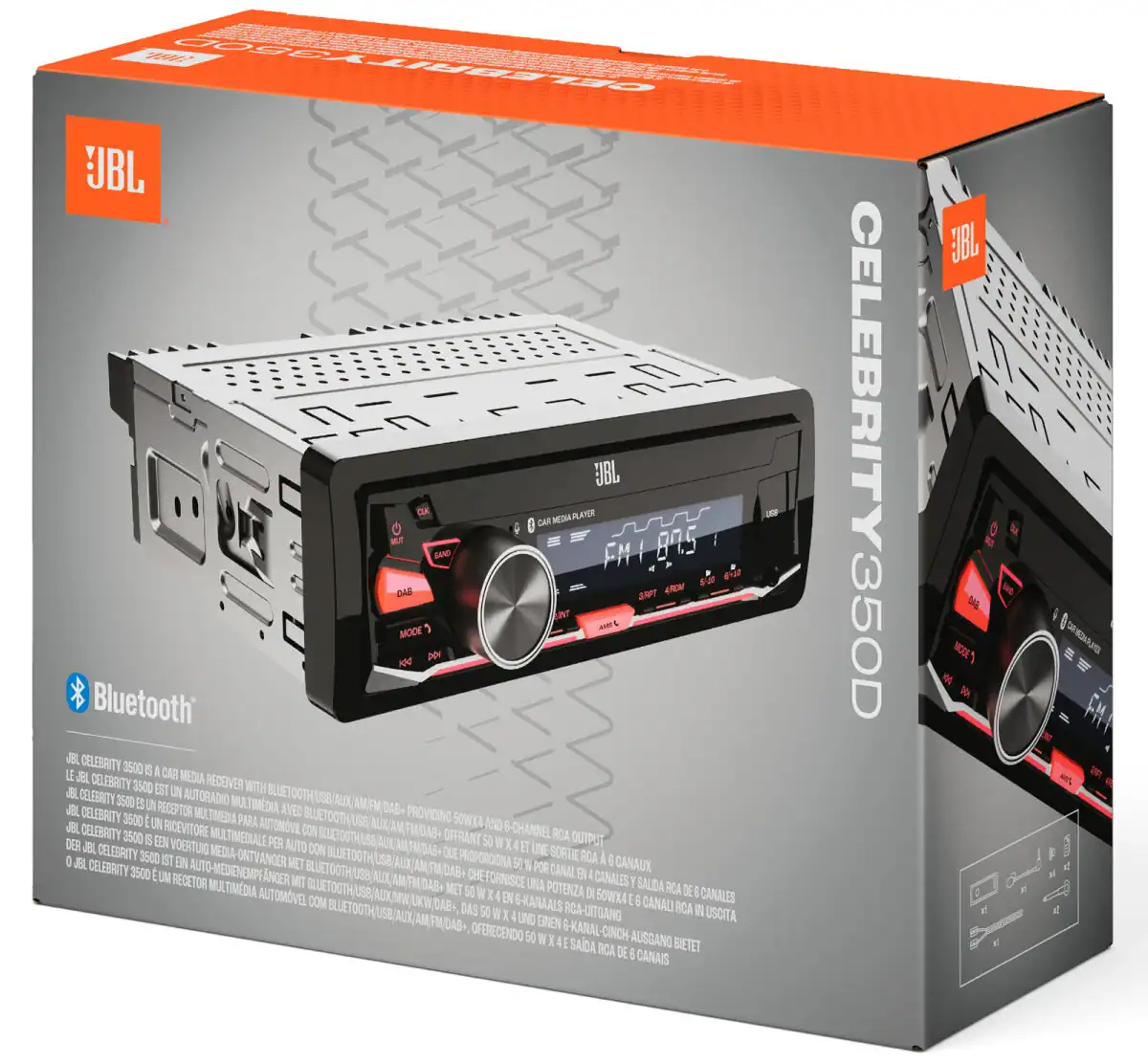 JBL CeloBriity Y350D auto radio s Bluetooth i ekranom.